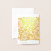 Luxury Black Red and Gold Floral Wedding 箔カード (裏面封筒付き)