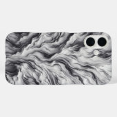 Luxury Black & White Marble Case - Deep Layered  Case-Mate iPhoneケース (裏面 (横))