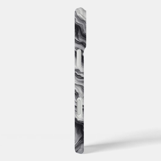 Luxury Black & White Marble Case - Deep Layered  Case-Mate iPhoneケース (裏面 / 右)