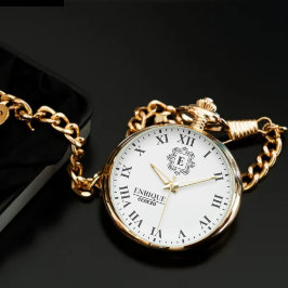 Luxury Black & White Monogram Custom Engraved Gift 腕時計