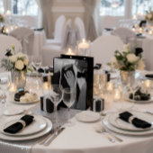 Luxury Black & White Wedding Gift Bag ミディアムペーパーバッグ