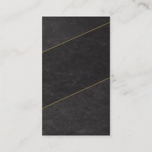 Luxury Blank Appointment Card – Black & Gold 予約カード (裏面)