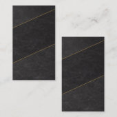 Luxury Blank Appointment Card – Black & Gold 予約カード (正面/裏面)