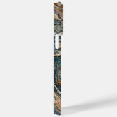Luxury Blue and Gold Marble Swirl iPhone Case Case-Mate iPhoneケース (裏面 / 右)