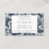 Luxury Blue and White Paisley 名刺 (裏面)