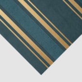 Luxury Blue Green Gold Stripe Decorative Tissue 薄葉紙 (詳細)