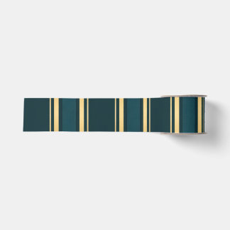Luxury Blue Green Gold Stripe Gift Wrap Pattern グログランリボン