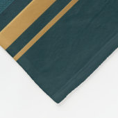 Luxury Blue Green Gold Stripe Gift Wrap Pattern フリースブランケット (角)