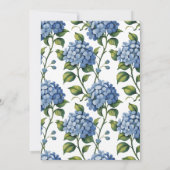 Luxury Blue Hydrangea Bridal Shower 招待状 (裏面)