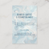 Luxury Blue Marble Makeup Artist & Hair Stylist 名刺 (裏面)