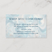Luxury Blue Marble Makeup Artist & Hair Stylist 名刺 (裏面)