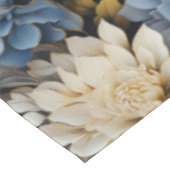 Luxury Blue White Ivory Floral Soft Tablecloth テーブルクロス (アングル)