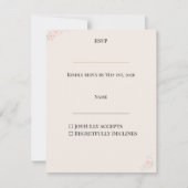 Luxury Blush Floral design  出欠カード (正面)