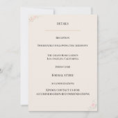 Luxury Blush Floral Details Card 招待状 (正面)