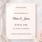 Luxury Blush Floral Save The Date