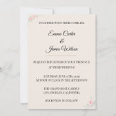 Luxury Blush Floral Wedding Invitation 招待状 (正面)