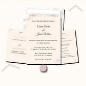 Luxury Blush Floral Wedding Invitation 招待状