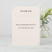 Luxury Blush Floral Wedding Thank You Card サンキューカード (スタンド正面)