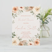 Luxury Blush Garden Bridal Shower Invitation 招待状 (スタンド正面)