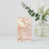 Luxury Blush Marble Gold Professional 名刺 (スタンド正面)
