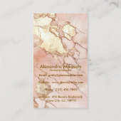 Luxury Blush Marble Gold Professional 名刺 (裏面)