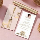 Luxury Blush Pink Gold Beauty Makeup Lash Studio 名刺
