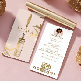 Luxury Blush Pink Gold Beauty Makeup Lash Studio 名刺
