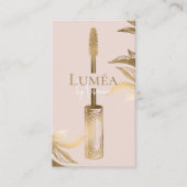 Luxury Blush Pink Gold Beauty Makeup Lash Studio 名刺 (正面)