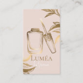 Luxury Blush Pink Gold Beauty Nail Manicure Studio 名刺 (正面)