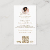 Luxury Blush Pink Gold Beauty Salon Hair Studio 名刺 (裏面)