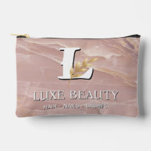 Luxury Blush Pink Marble Beauty Salon Logo