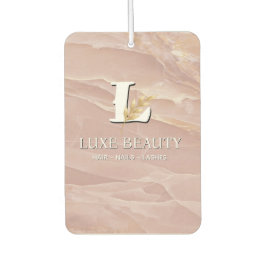 Luxury Blush Pink Marble Beauty Salon Logo カーエアーフレッシュナー