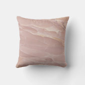 Luxury Blush Pink Marble Beauty Salon Logo クッション (裏面)