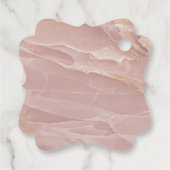 Luxury Blush Pink Marble Beauty Salon Logo フェイバータグ (裏面)