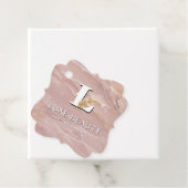 Luxury Blush Pink Marble Beauty Salon Logo フェイバータグ (インサイチュ)
