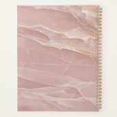 Luxury Blush Pink Marble Beauty Salon Logo プランナー手帳 (裏面)