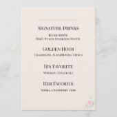 Luxury Blush Signature Drinks Wedding Sign メニュー (正面)