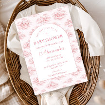 Luxury Blush Toile Baby Shower