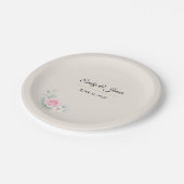 Luxury Blush Wedding ペーパープレート (アングル)