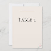 Luxury Blush Wedding Table Numbers 招待状 (正面)