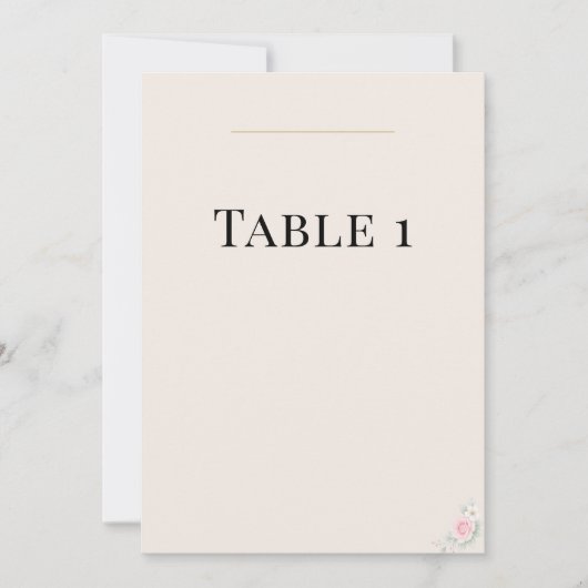 Luxury Blush Wedding Table Numbers 招待状 (正面)