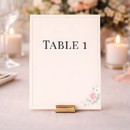 Luxury Blush Wedding Table Numbers 招待状