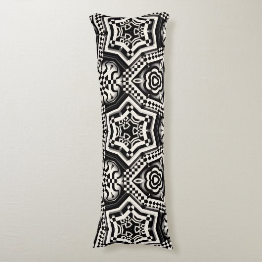 Luxury Body Pillow | Checkerboard Bold Pattern  ボディピロー (正面縦)
