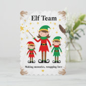 Luxury Boho Elf Team Holiday Party Invitation 招待状 (スタンド正面)