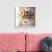 Luxury Boho Hanging Bouquet - Ethereal Dried Flowe キャンバスプリント (インサイチュ (リビング))