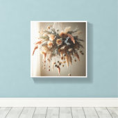 Luxury Boho Hanging Bouquet - Ethereal Dried Flowe キャンバスプリント (インサイチュ (ウッドフロア))