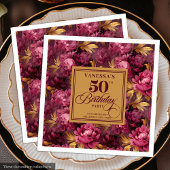 Luxury Boho Marsala Blush Gold 50th Birthday 
