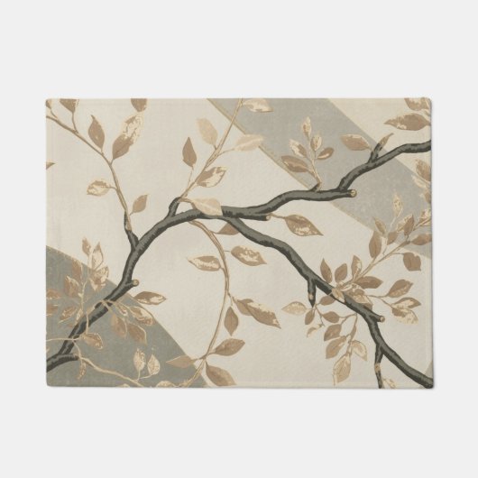 Luxury Botanical Branch Area Rug ドアマット (正面)