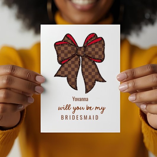 Luxury Bow Bridesmaid Proposal  カード