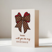 Luxury Bow Bridesmaid Proposal  カード